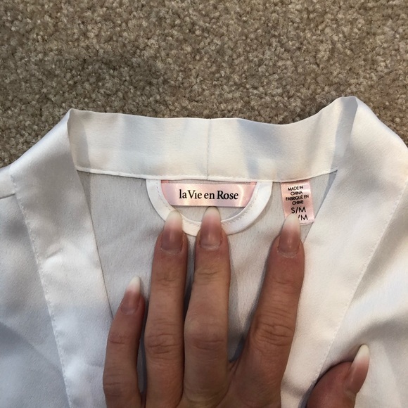 La Vie En Rose Silk Robe - Picture 2 of 5